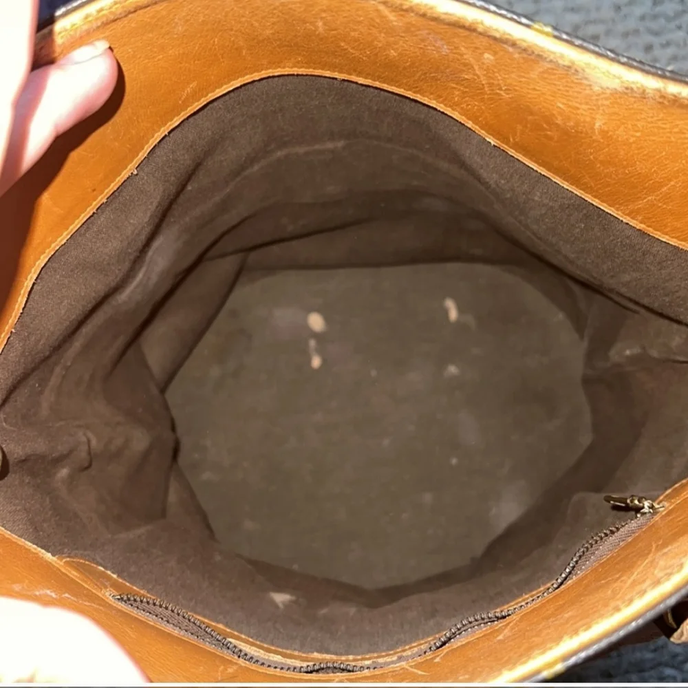 Louis Vuitton Monogram Canvas Tote with Tan Leather Trim